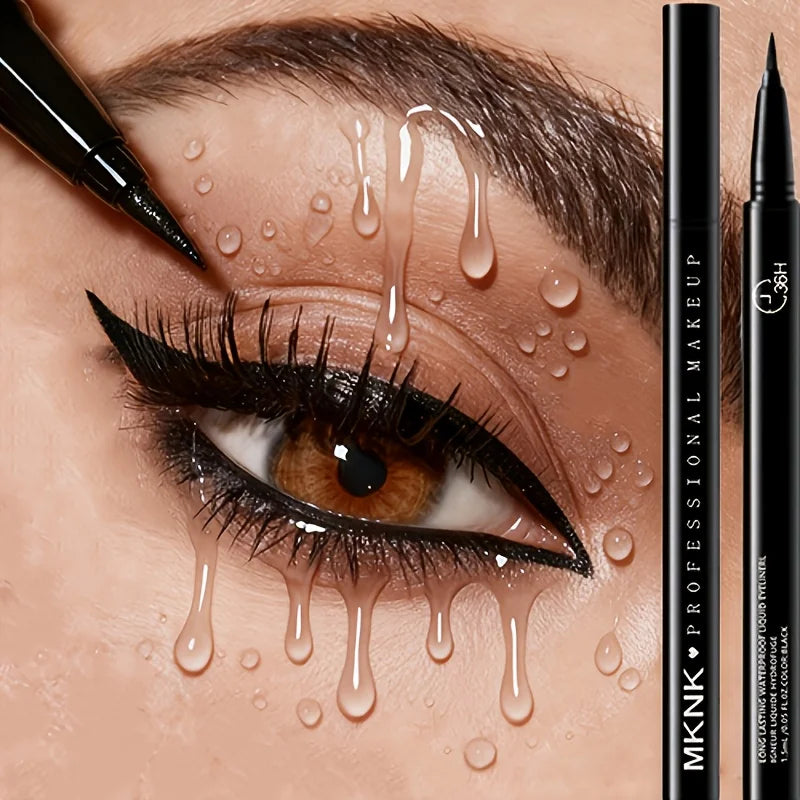 36-Hour Lock & Lasting Liquid Eyeliner Pencil Waterproof Black Ink Pen Smudge-Free Matte Quick-dry Eye Liner Smooth Cosmetics Zpaxo 2pcs Black REFILL