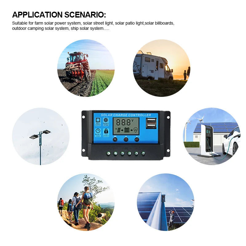 500W Portable Solar Panel 18V 12V Waterproof USB Port 5V Charger Zpaxo
