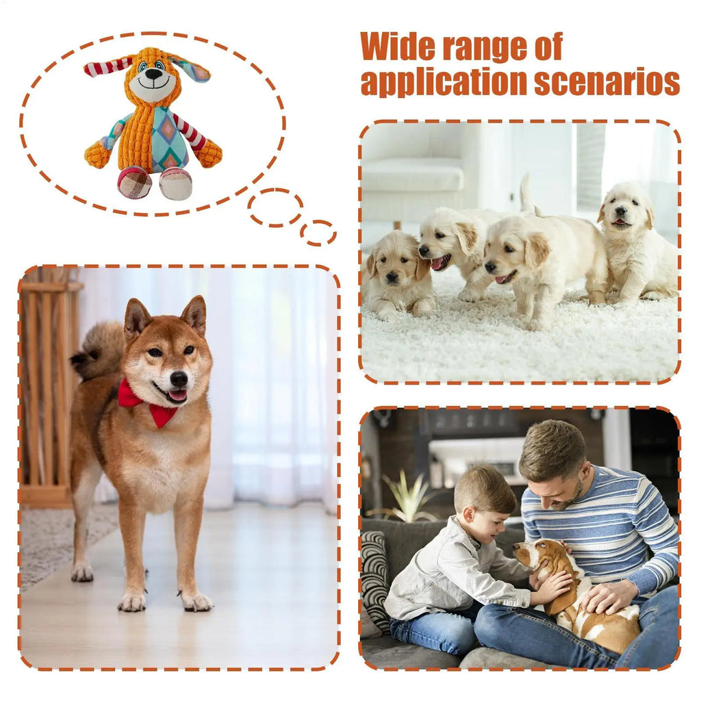 Plush Squeaky Dog Interactive Toys Bite Resistant Cute Stuffed Animal