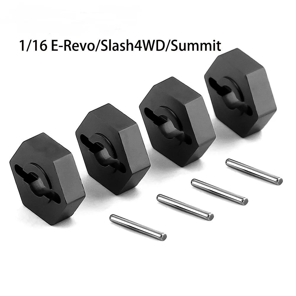 1 16 RC Car Upgrade Wheel Hex Hubs Axle Pins Traxxas E-revo Slash 4WD Zpaxo black