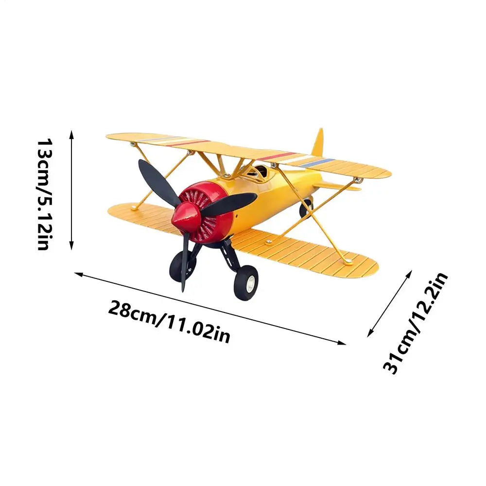 Airplane Weathervane Metal Windmill Wind Measuring Tool Spinner Lawn