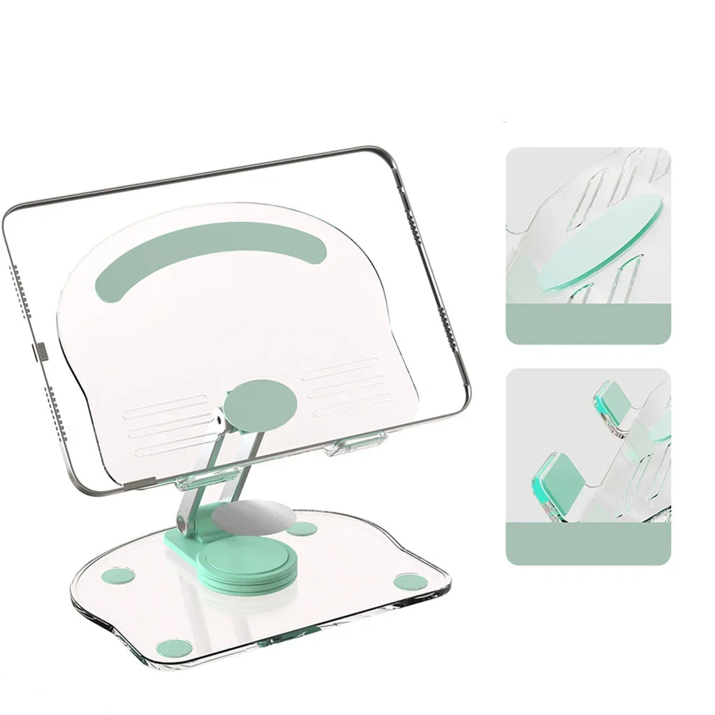 Transparent Rotating Stand Acrylic Plate Desktop Mobile Phone Tablet Zpaxo