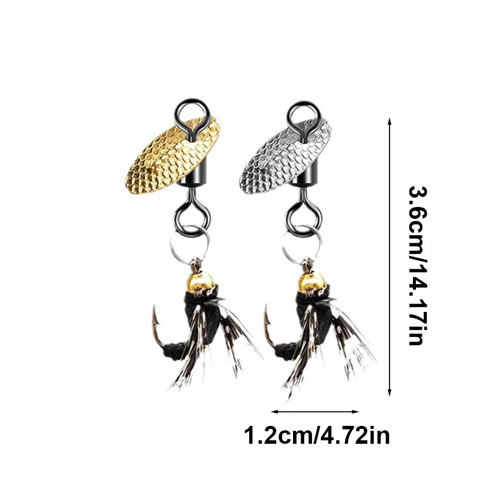 Fly Hooks Flies Insect Lures Crank Hook Fishing Bait Spinner Blade