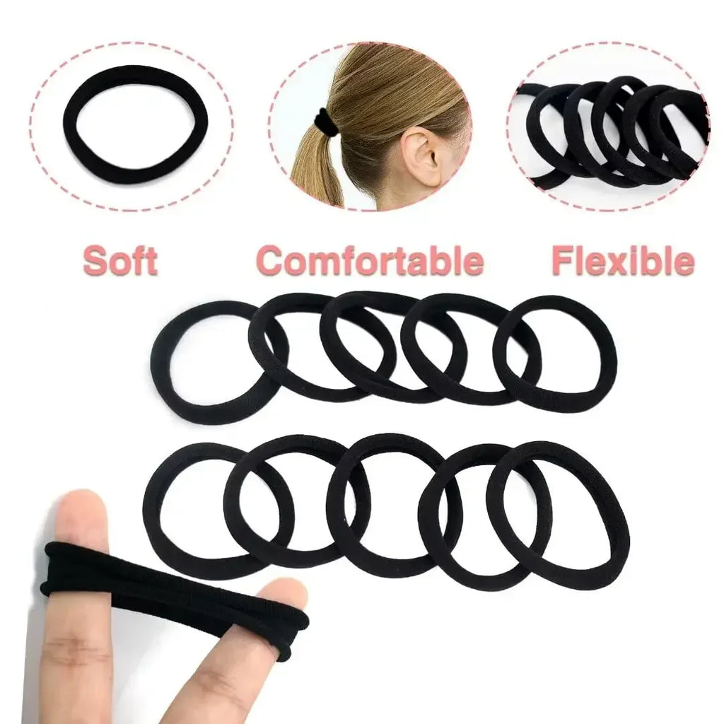 200pcs Hair Accessories for Women girl Basic Hair Bands Headband Hair Ropes Ties Ponytail Holder Simple and Fashionable Nylon Zpaxo