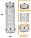 BBQ Rolling Basket – Rolling Grilling Baskets for Outdoor Grilling - Stainless Steel BBQ Grill Basket - BBQ Accessories for Outd Zpaxo L