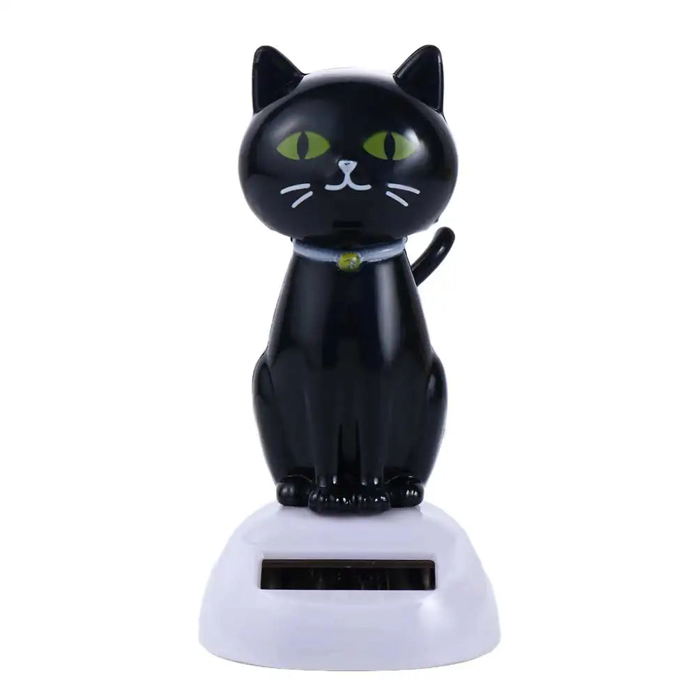 Christmas Ornament Car Decoration Black Eco Friendly Solar Doll Zpaxo Black