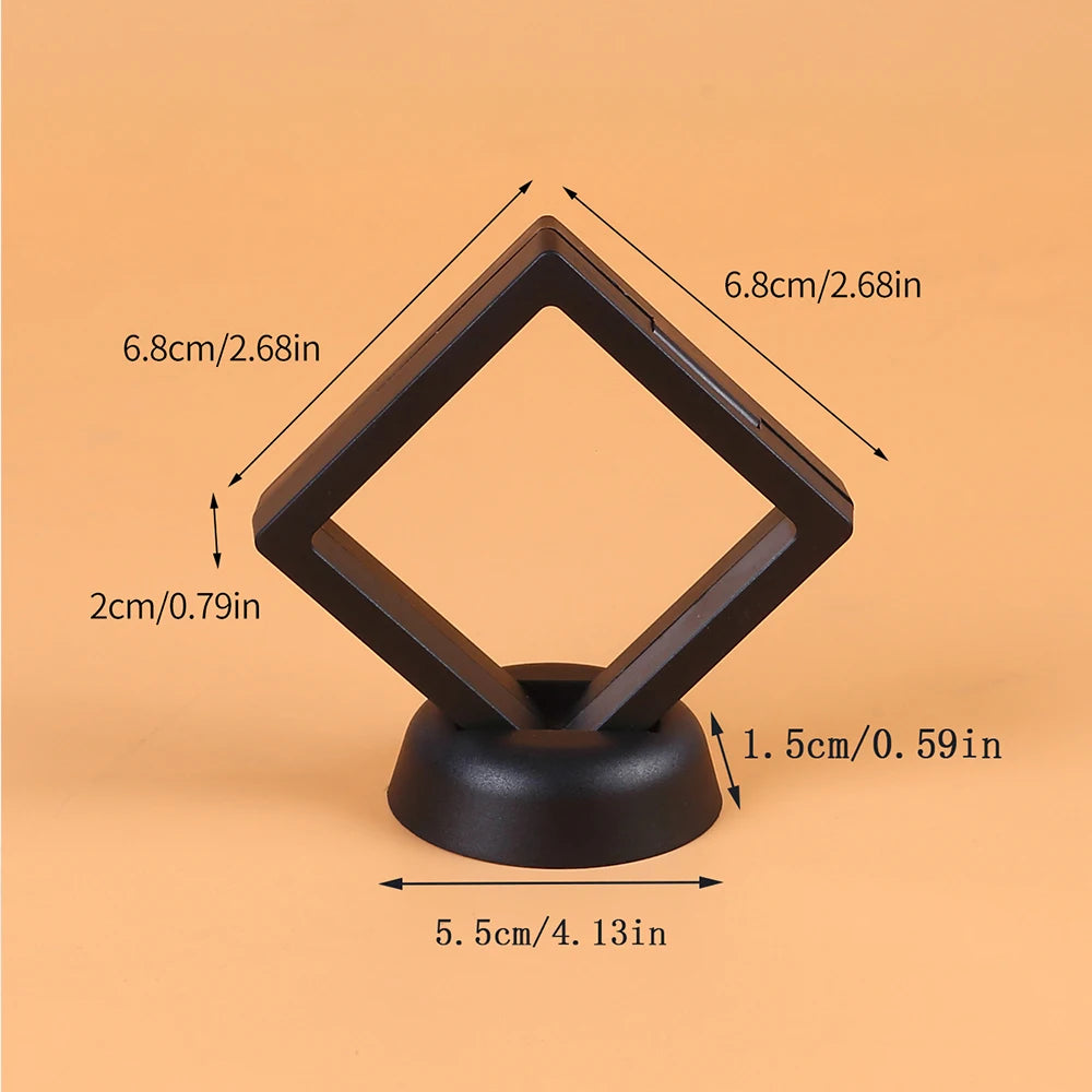 5Pcs Floating Display Case Frame Ring Necklace Earring Packaging Box Jewelry Coin Display Stand Holder Zpaxo