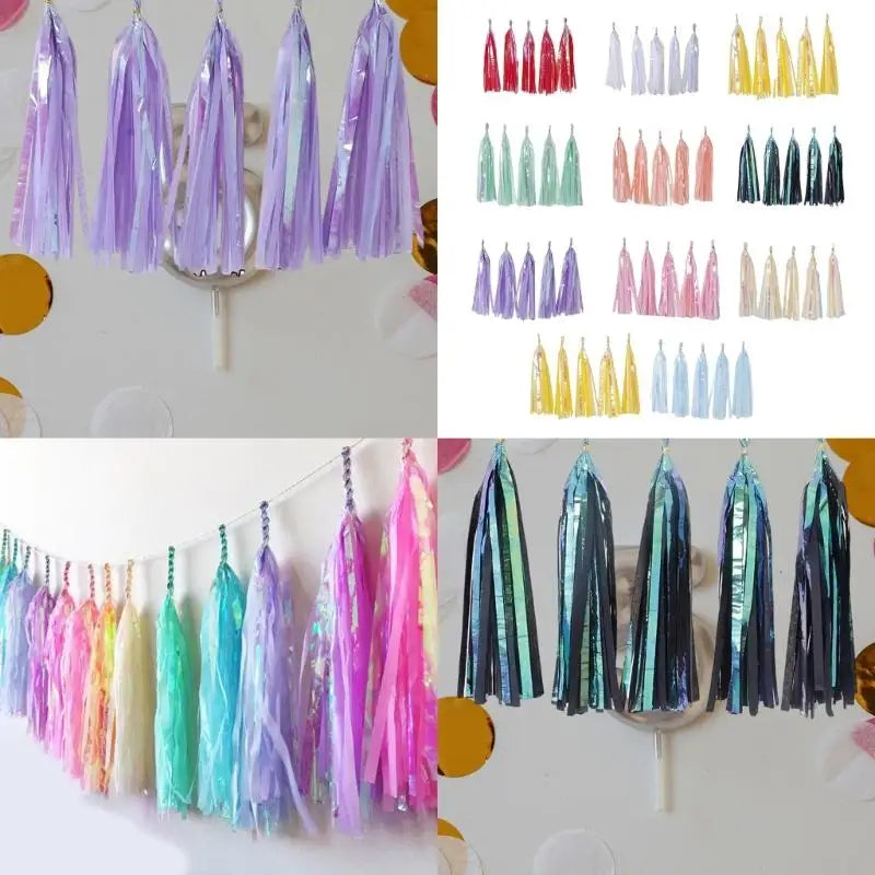 Colorful Tassels Ribbons Garland Birthday Wedding Celebration Supplies