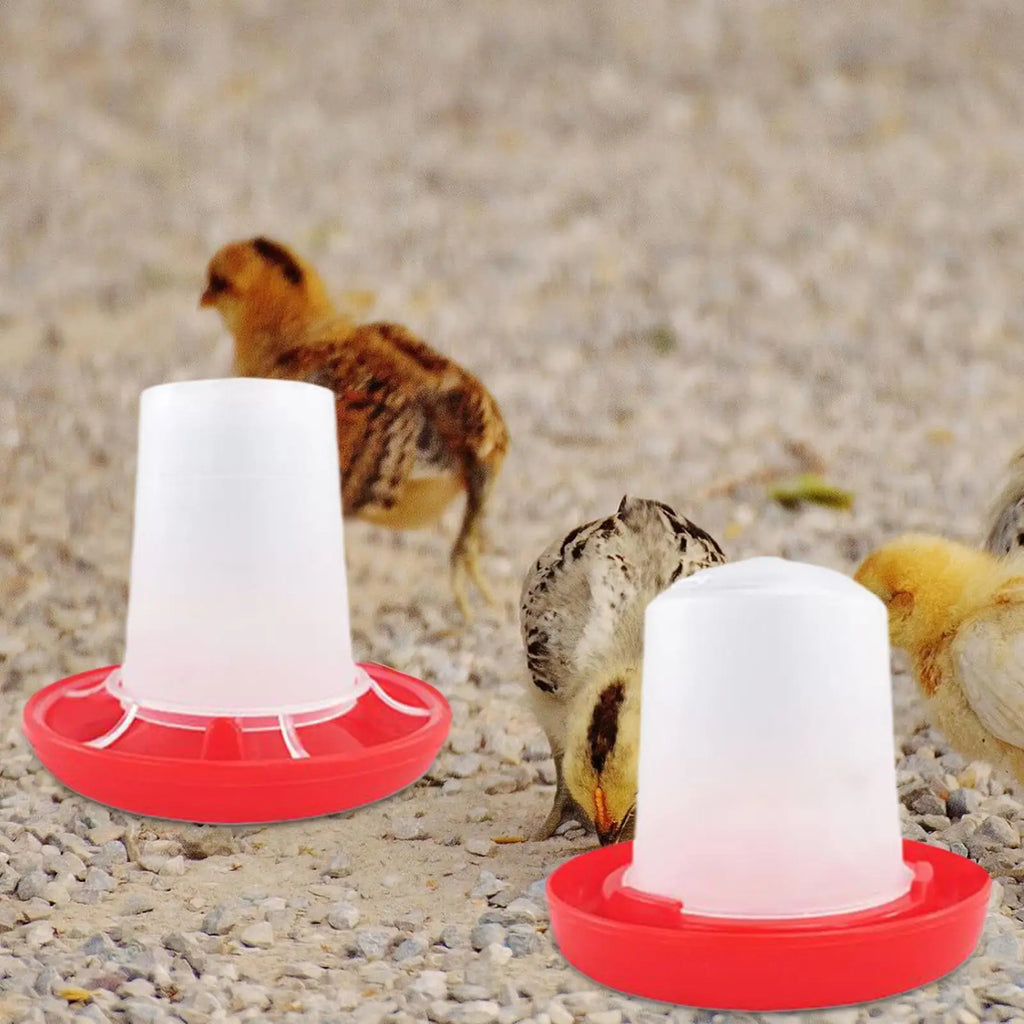 Chick Feeder Waterer Plastic Rotary Sleeve Design Automatic Feeding