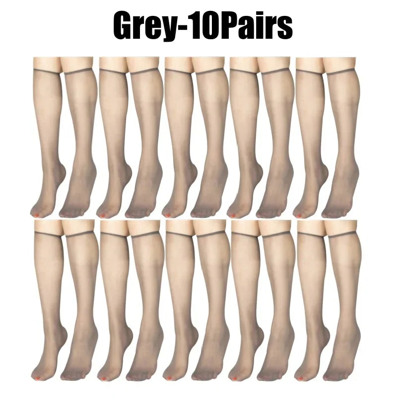 Summer Ultra Thin Korean Invisible Knee-high Socks Nude Seamless