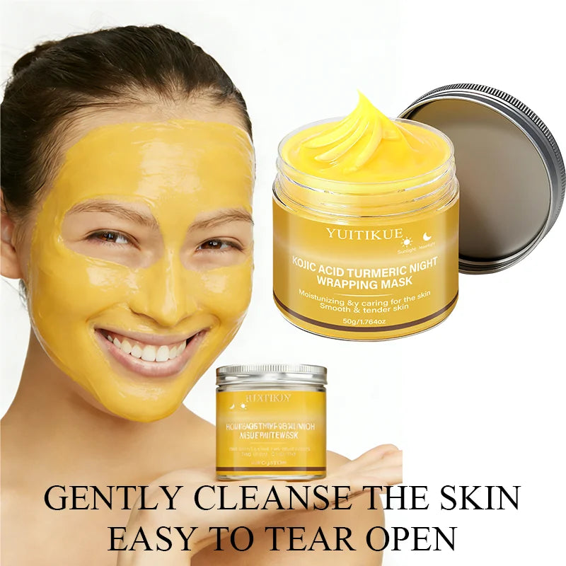 YUITIKUE Turmeric Night Peel-Off Mask – Deep Pore Cleansing Peel-Off Face Mask Zpaxo