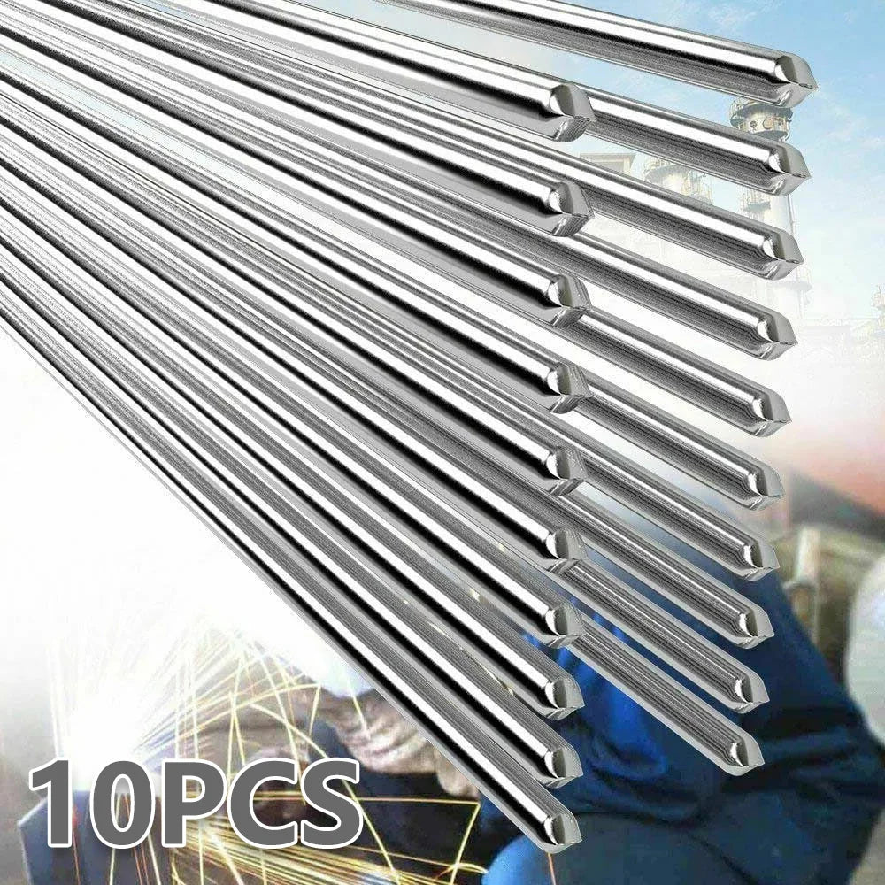 10pcs Stainless Steel Welding Rod Easy Melt Welding Bars Low Temperature 1.2/1.6/2.4 mm Long Weld Wire Rods Weld Household Tools Zpaxo