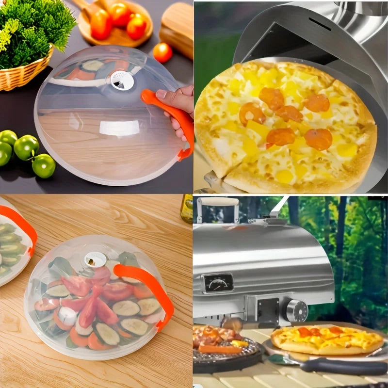 NEW Microwave Oil-proof Cover High Temperature Resistant Heating Cover Food Warming Cover with Steam Vent Fresh-keeping Cover Zpaxo