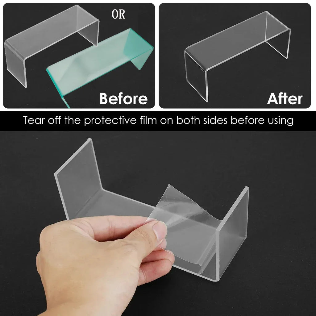 3/6/9/12Pc Clear Acrylic Display Stand Cosmetic Bag Jewelry Showcase Cup Holder for Home Shop statue Model Pottery Display Riser Zpaxo
