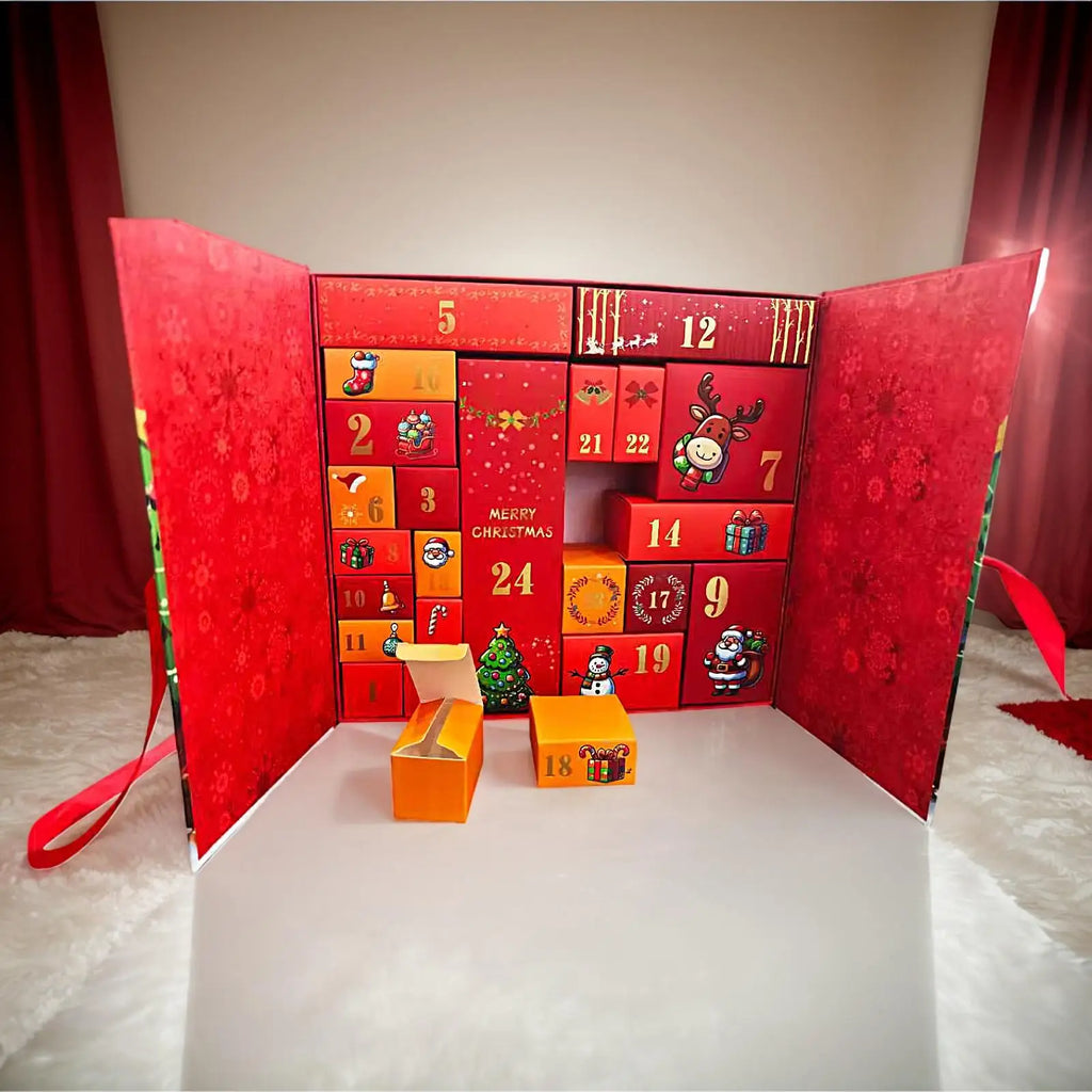 2025 Christmas Advent Calendar Empty Box 24 Days Countdown Printed