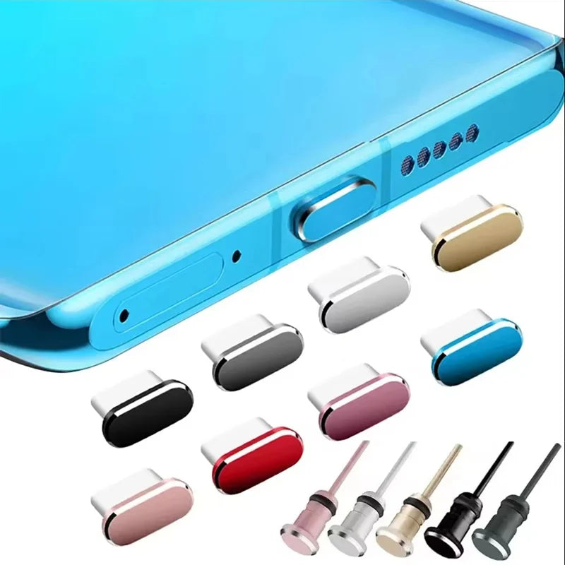 Type C Dust Plug Protects Charging Jack Opening SIM Card Pin Combo For Phone Charging Port Office Home Device Care Port Cover Zpaxo