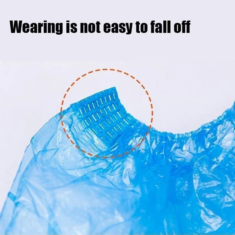 Portable Waterproof Boot Covers Plastic Non-slip Wear Disposable Shoe