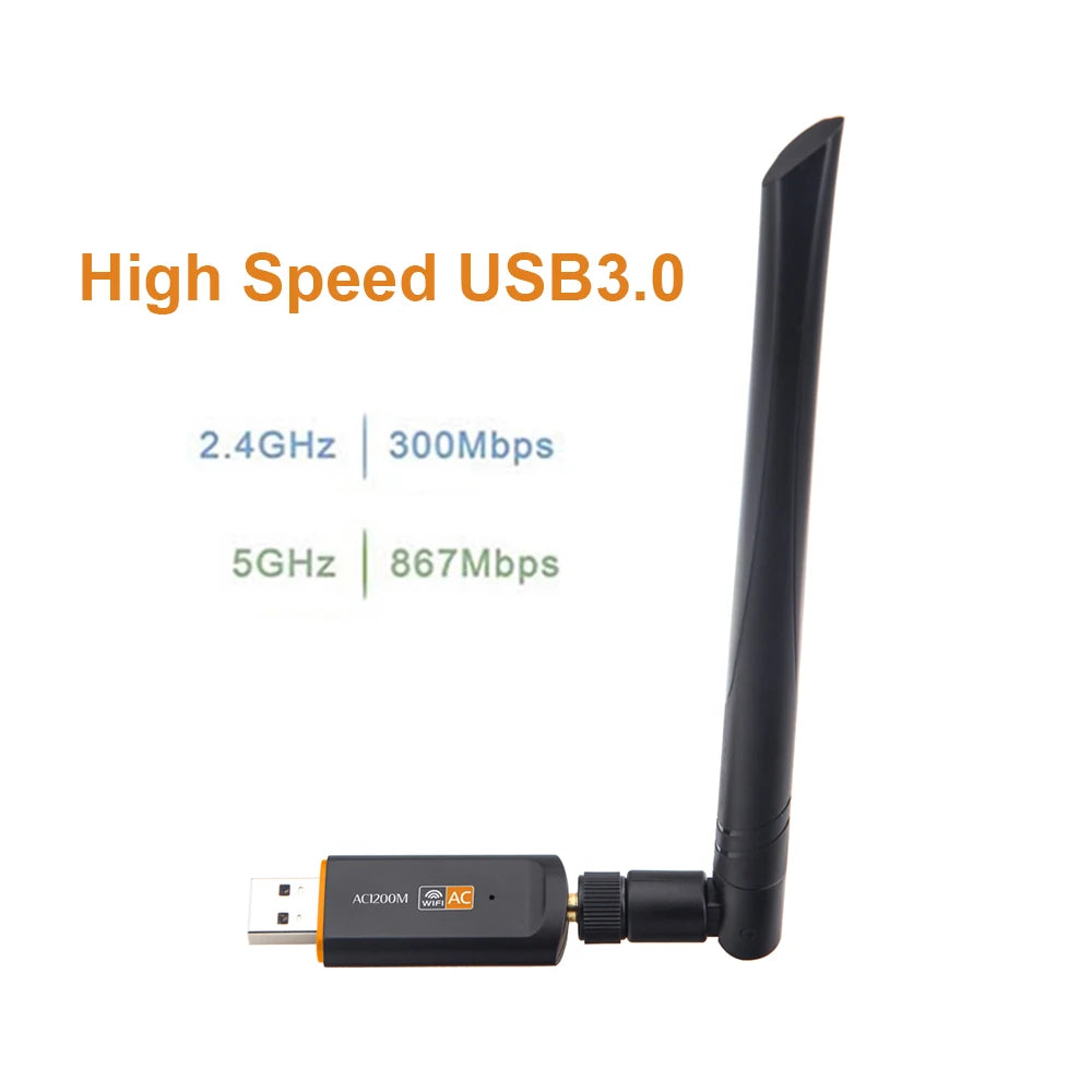 Dual Band USB 3 0 1200Mbps Wifi Lan Dongle Adapter RTL8812 Wireless Zpaxo