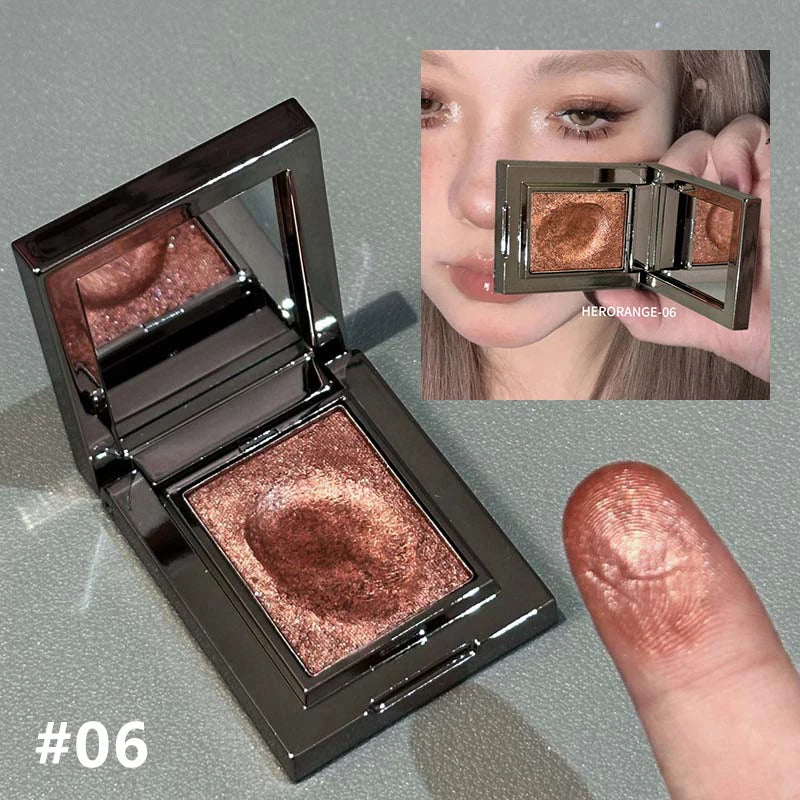 Chameleon Dark Green Eyeshadow Palette Fine Easy-To-Apply Sparkling Pearlescent Mashed Potato Eye Shadow Brightening Makeup Zpaxo 06