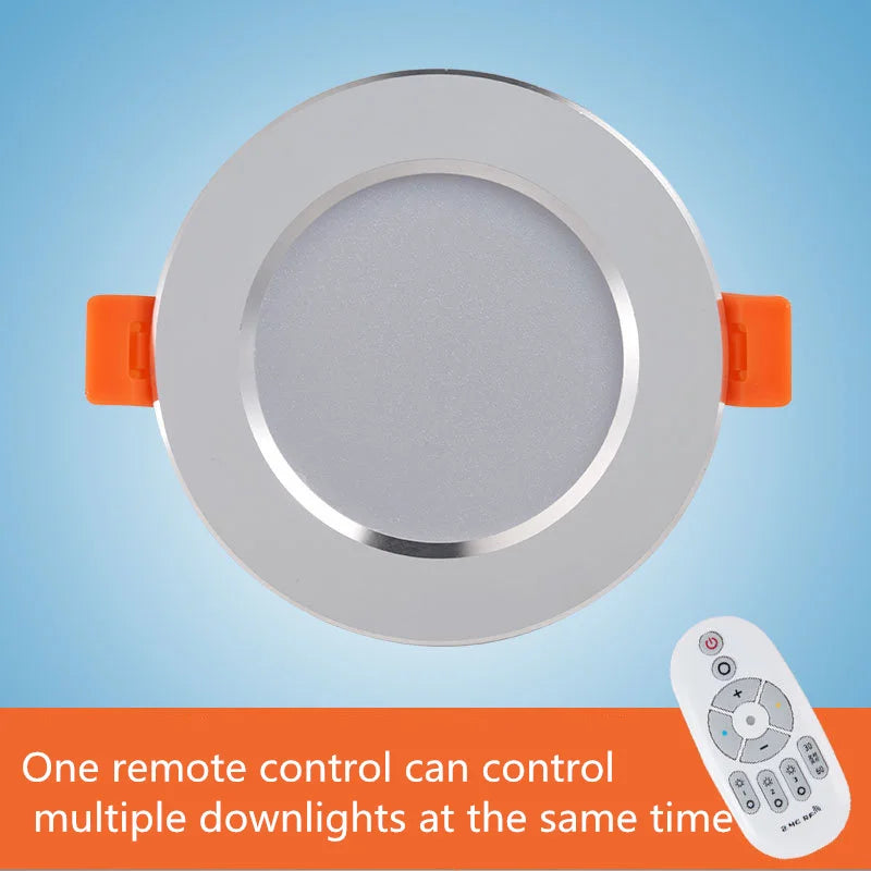 Dimmable LED Recessed Downlight + Remote | 6W 9W 12W, 100-240V