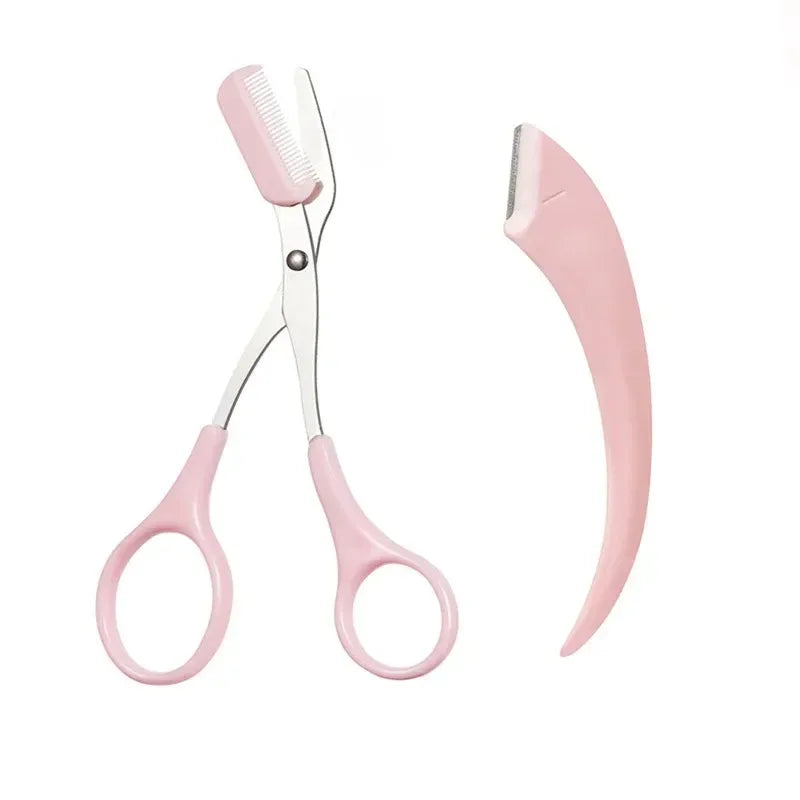 Crescent Moon Eyebrow Trimmer Stainless Steel Curved Women Eyelash