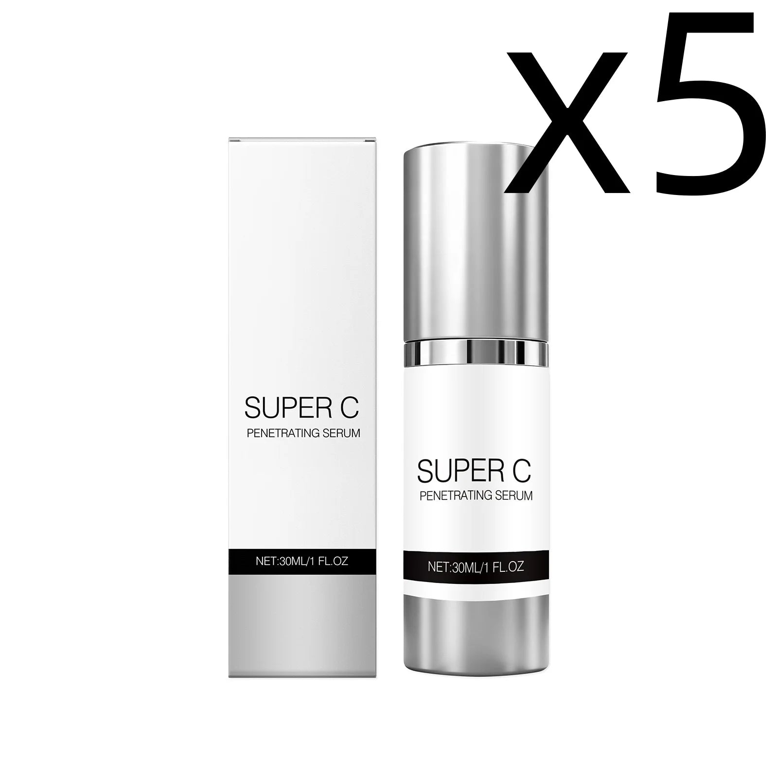 Vitamin C Facial Serum – Brighten, Hydrate & Firm Skin | 30ml Vitamin C Face Serum Zpaxo 30ml Boxed X 5PCS