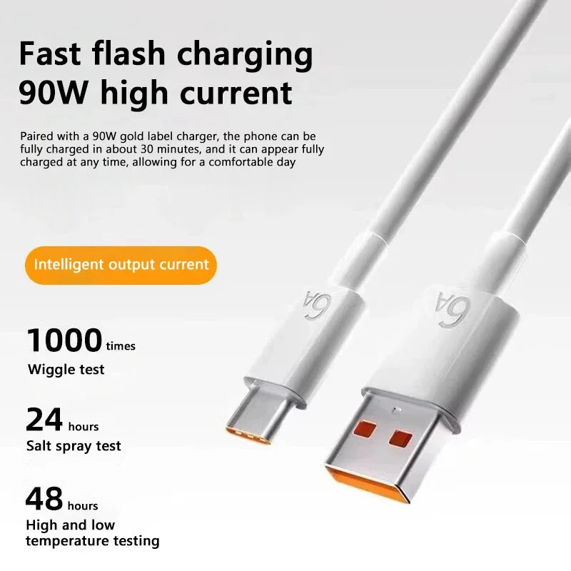 90W Charger Fast Efficient Turbo Charging Wall Power Adapter 1 5 2 M