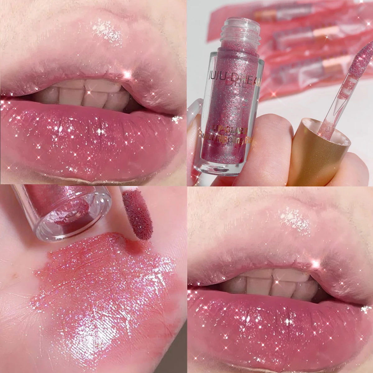 Watery Crystal Clear Jelly Lip Oil Lip Balm Moisturizing And Smoothing Lip Lines Jelly Pout Lip Gloss Glass Lip Fruit Scent Zpaxo JUJU 9416-04