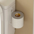 No-Drill Stainless Steel Wall-Mounted Toilet Paper Holder Toilet Paper Holder Zpaxo WHITE