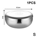304 Food Container Rice Noodles Bowl Kitchen Tableware Fruit Salad Dessert Soup Bowl Stainless Steel Steamed Egg Bowl With Lids Zpaxo Small
