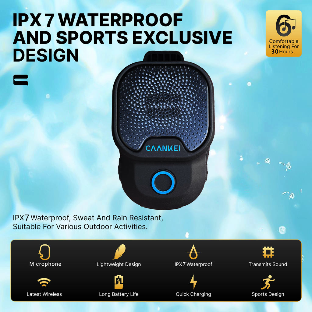 Wearable Outdoor Bluetooth Speaker IPX7 Waterproof Portable Sport Zpaxo