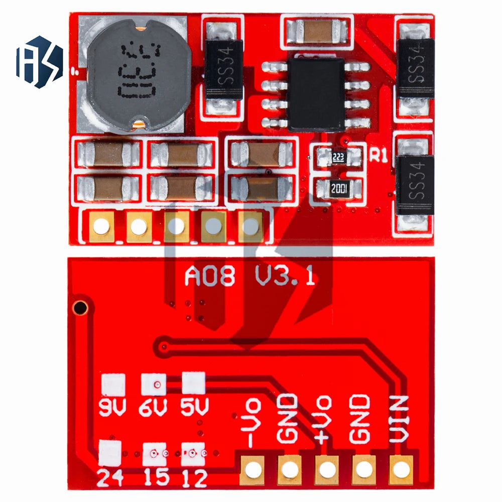 DC 3-18V Dual Output Boost Board, ±5V~±24V Positive Negative Power Module Zpaxo