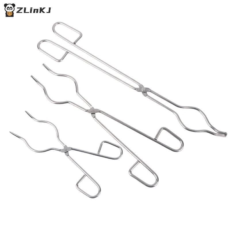 ▶1PCS 20-40cm Professional Stainless Steel Crucible Tongs Melting Plier Holder Chrome Plated Beaker Clamps Zpaxo