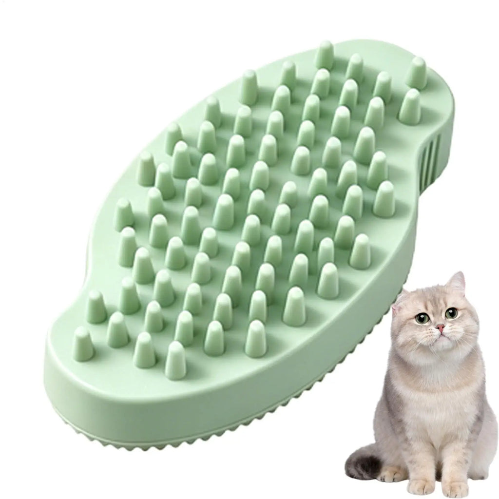 Double-Sided Rubber Pet Bath Brush – Cat & Dog Grooming Comb Pet Grooming Brush Zpaxo