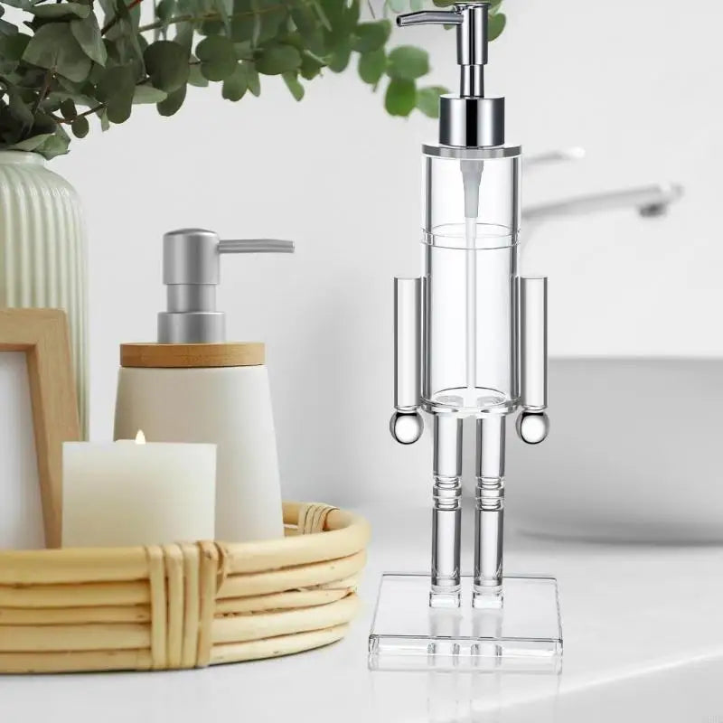 Festival Nutcrackers Liquid Soap Dispenser Pump Design Visible Bottle