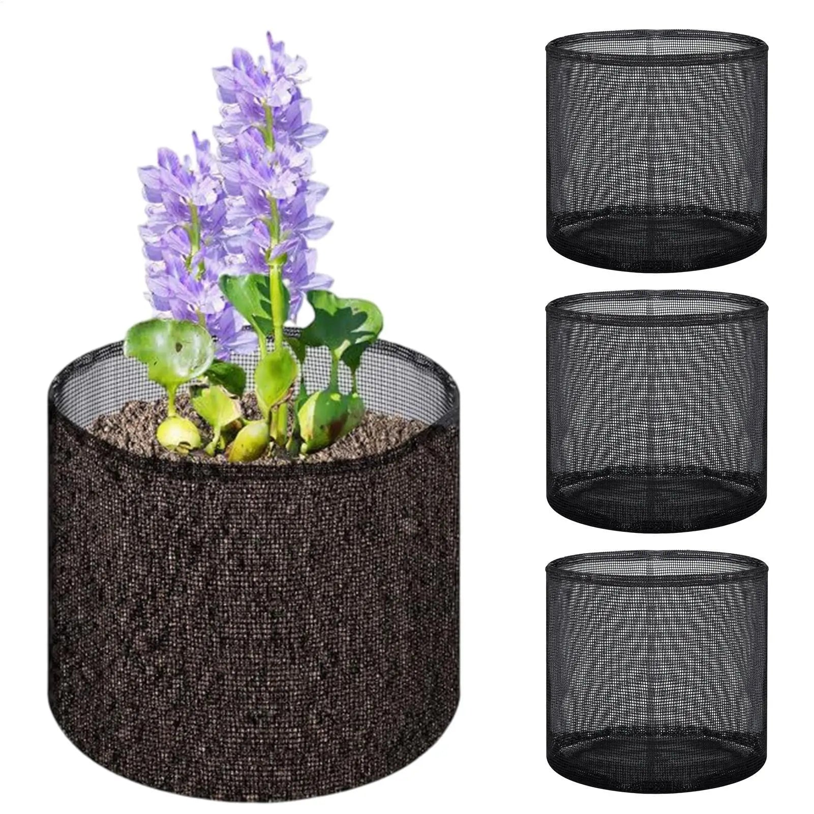 4-Pack Floating Aquatic Plant Baskets – Mesh Pond Planting Bags Aquatic Plant Basket Zpaxo