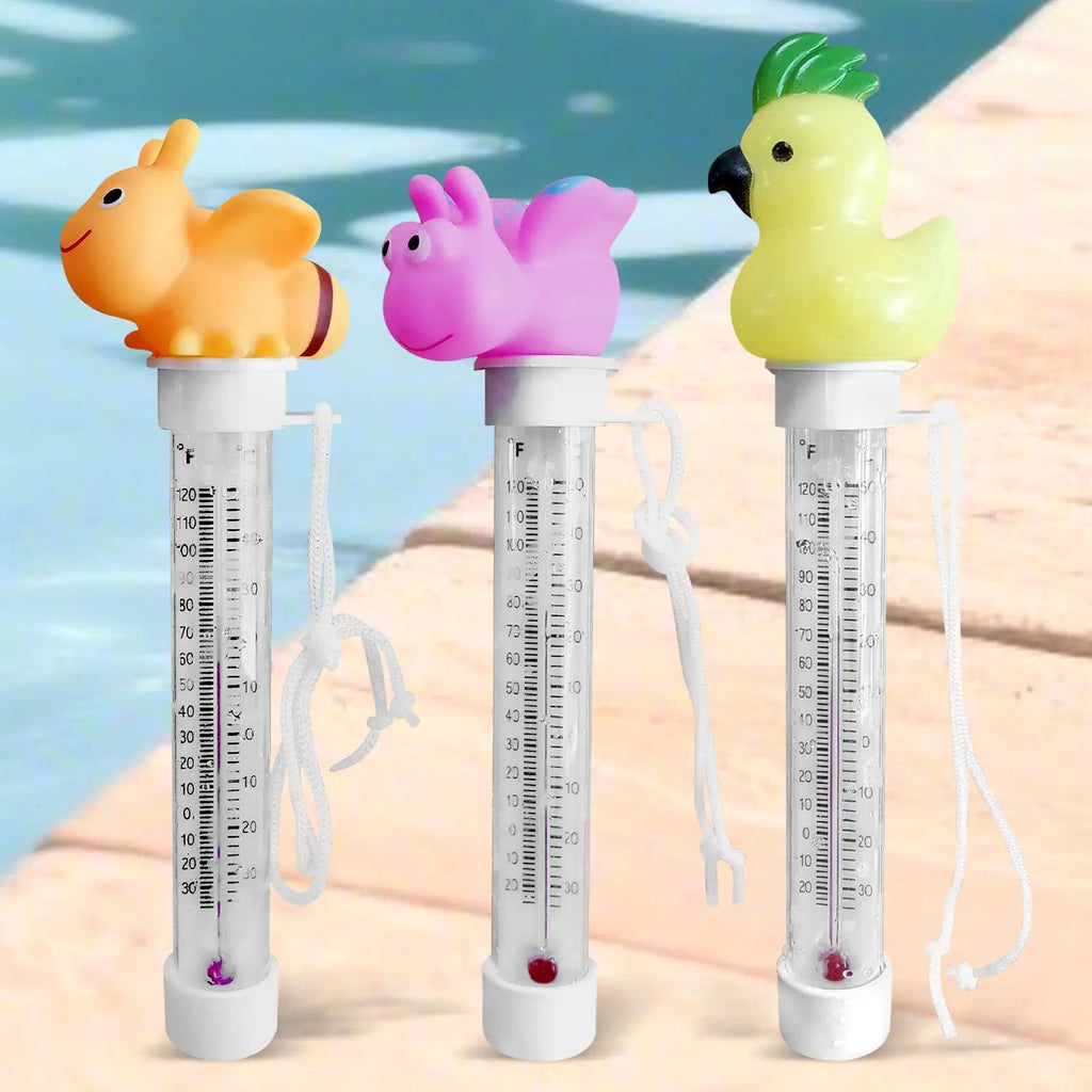 Floating Pool Gauge Cartoon Temperature Double Scale Display Temp Zpaxo