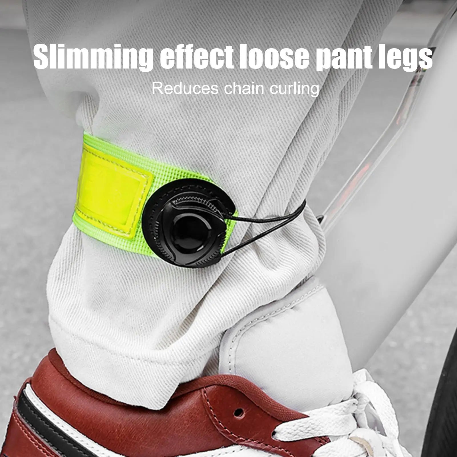 Reflective Cycling Ankle Straps – Adjustable Bike Pant Leg Bands Cycling Ankle Strap Zpaxo
