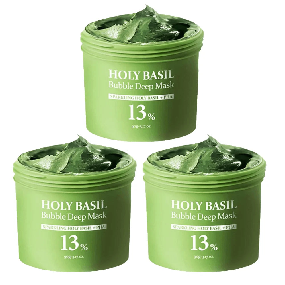 Holy Basil Sparkling Bubble Mask – Blackhead & Pore Minimizer Bubble Face Mask Zpaxo C