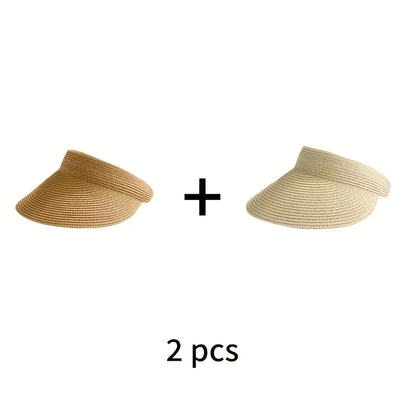 Women's Sun Hat Foldable Large Brim Open Beach Outdoor Use
