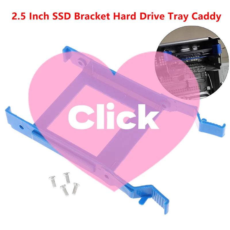 2.5 Inch SSD Hard Drive Disk Rack Bracket HDD Tray Caddy W/Screw For Dell Optiplex 3070 5070 7070 MT Repair Part Zpaxo