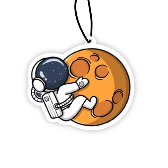 Cute Astronaut Car Fragrance Piece Cartoon Car Rearview Mirror Hanging Perfume Piece Pendant Ornament Car Interior Decor Pendant Zpaxo 1