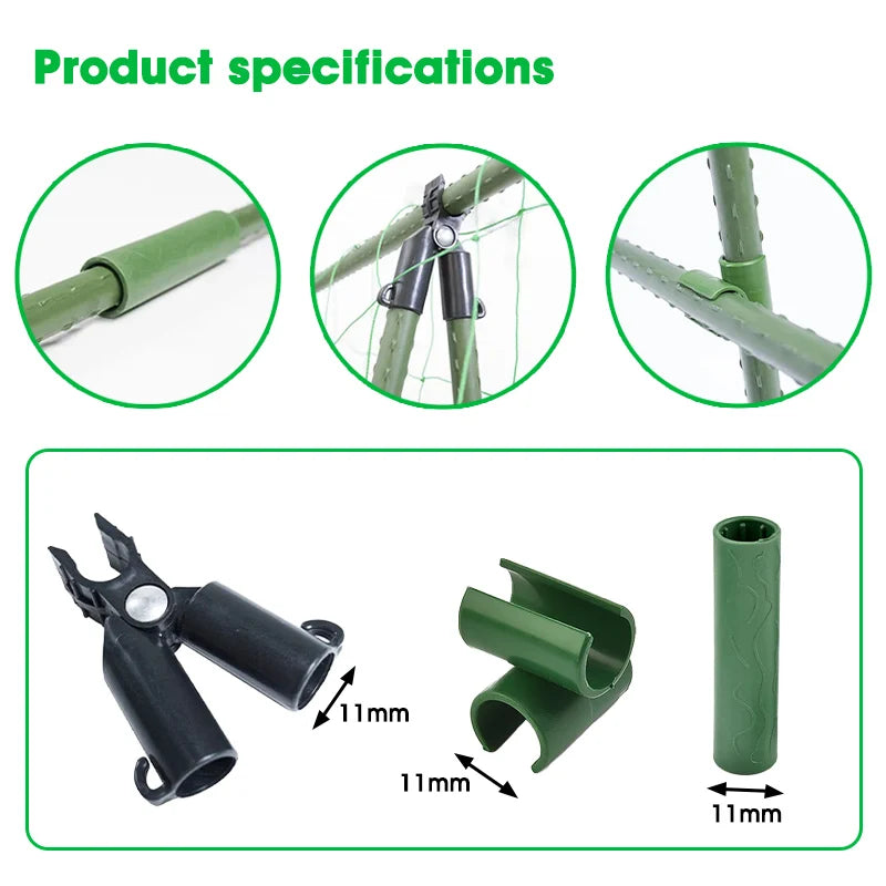 Plant Support Universal Plastic Clips Fixed Connector Pillars