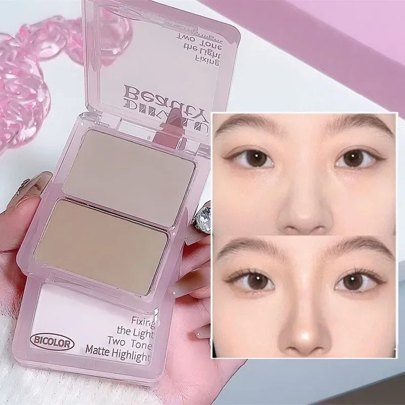 Two-tone Highlight Contour Palette Matte Highlighter High-gloss Nose