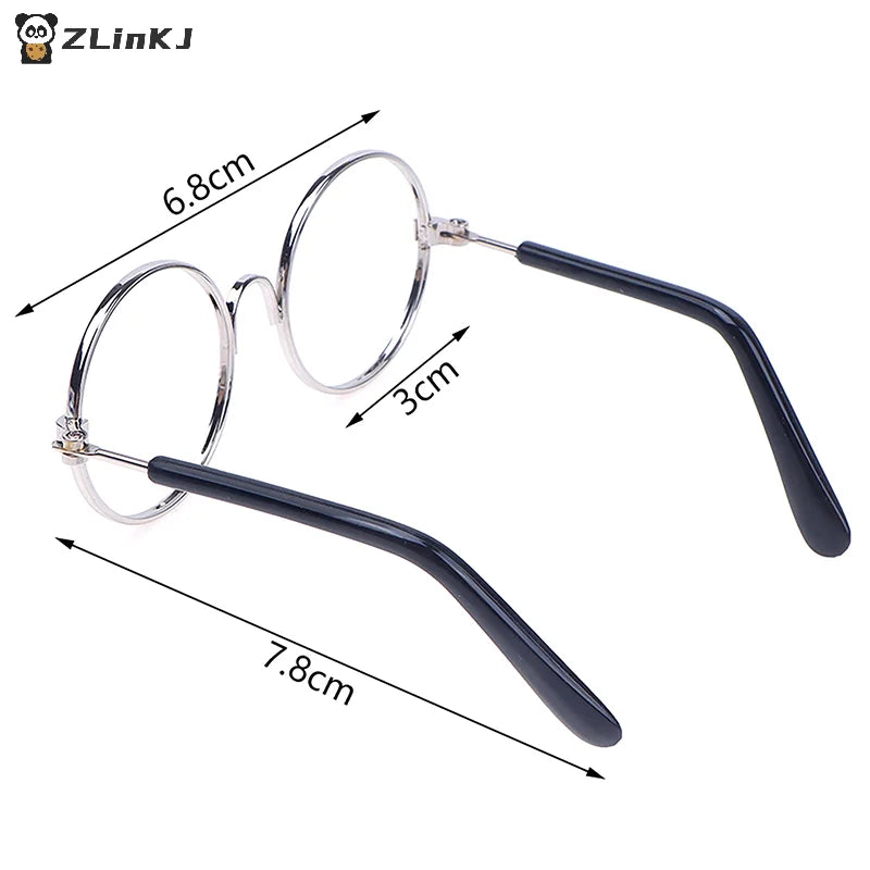 DIY Dolls Dressing Accessories Glasses 3 Round Frame Lensless Eyewear Zpaxo