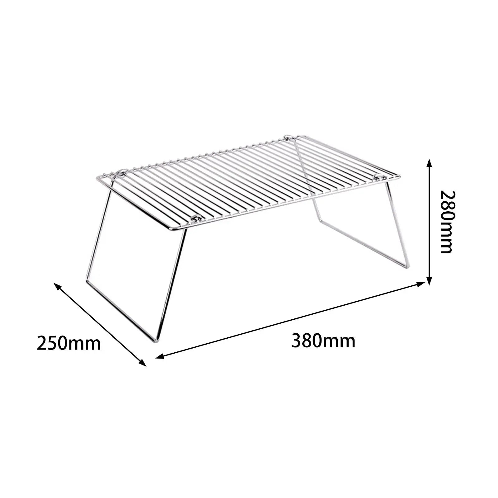 Folding Campfire Grill Baking Rack Drying Roasting Rack Multipurpose Camping Grill for Hunting Outdoor Picnics Fishing Trip Zpaxo