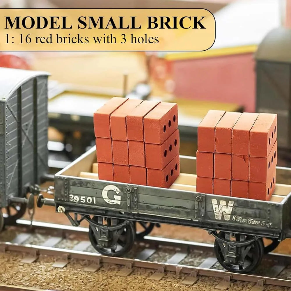 Mini Three-Hole Brick 200/50pcs -DIY Miniature Brick Building Realistic Fake Bricks for Fairy Garden Construction, Decorations Zpaxo