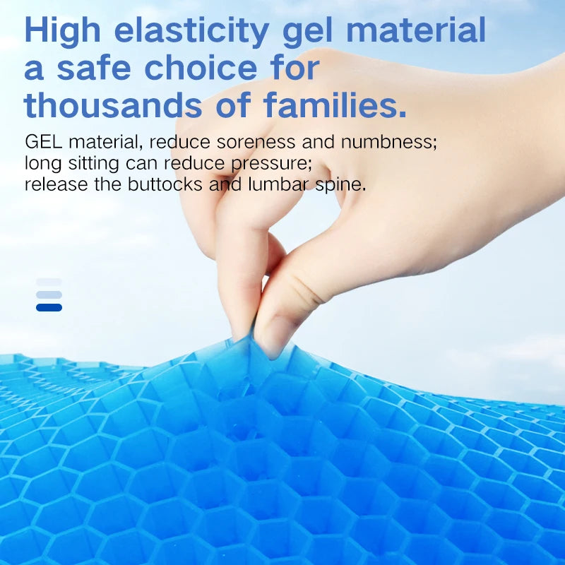 Gel Seat Cushion Summer Breathable Honeycomb Design Pressure Relief