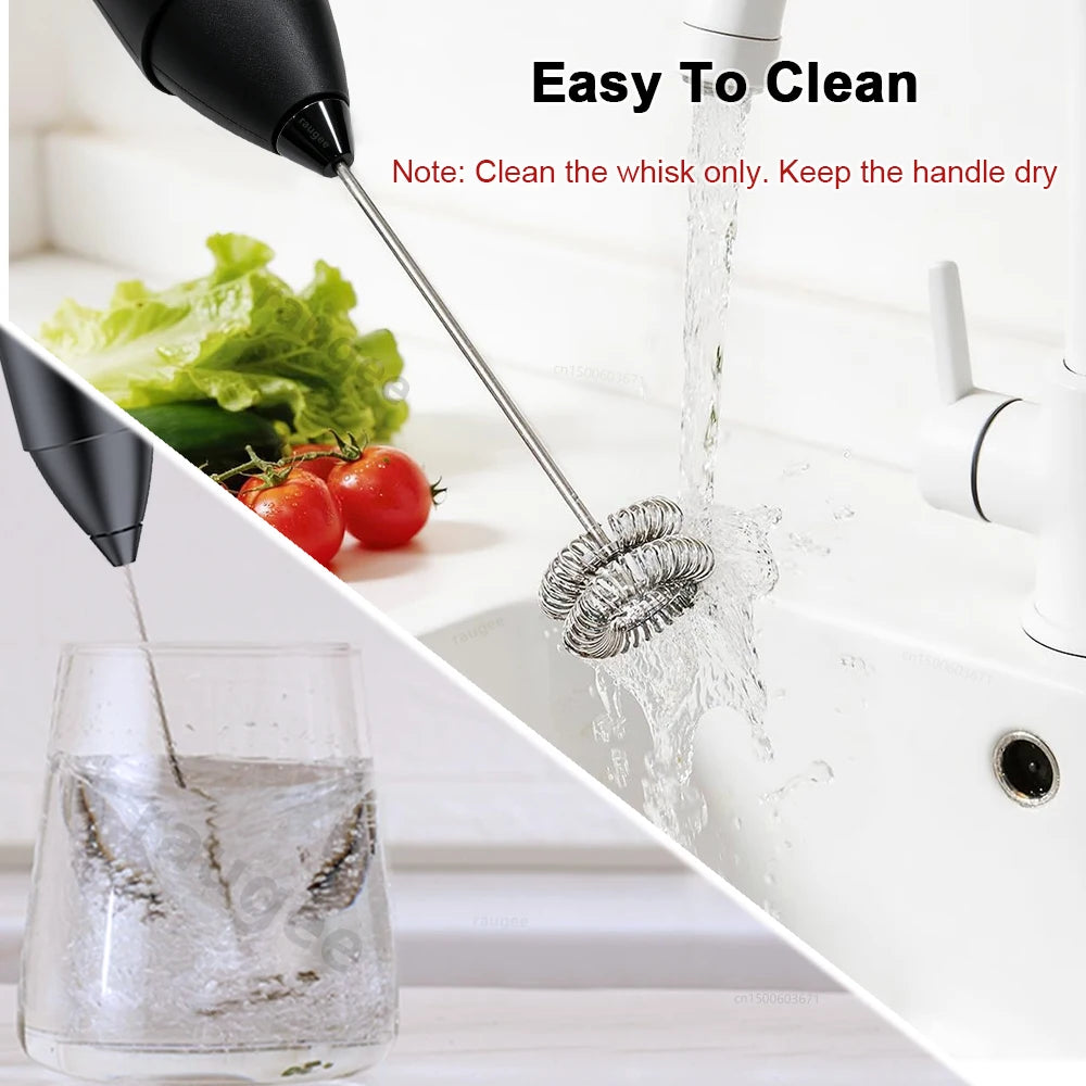 Milk Frother Electric Foamer Mini Coffee Whisk Mixer Rechargeable