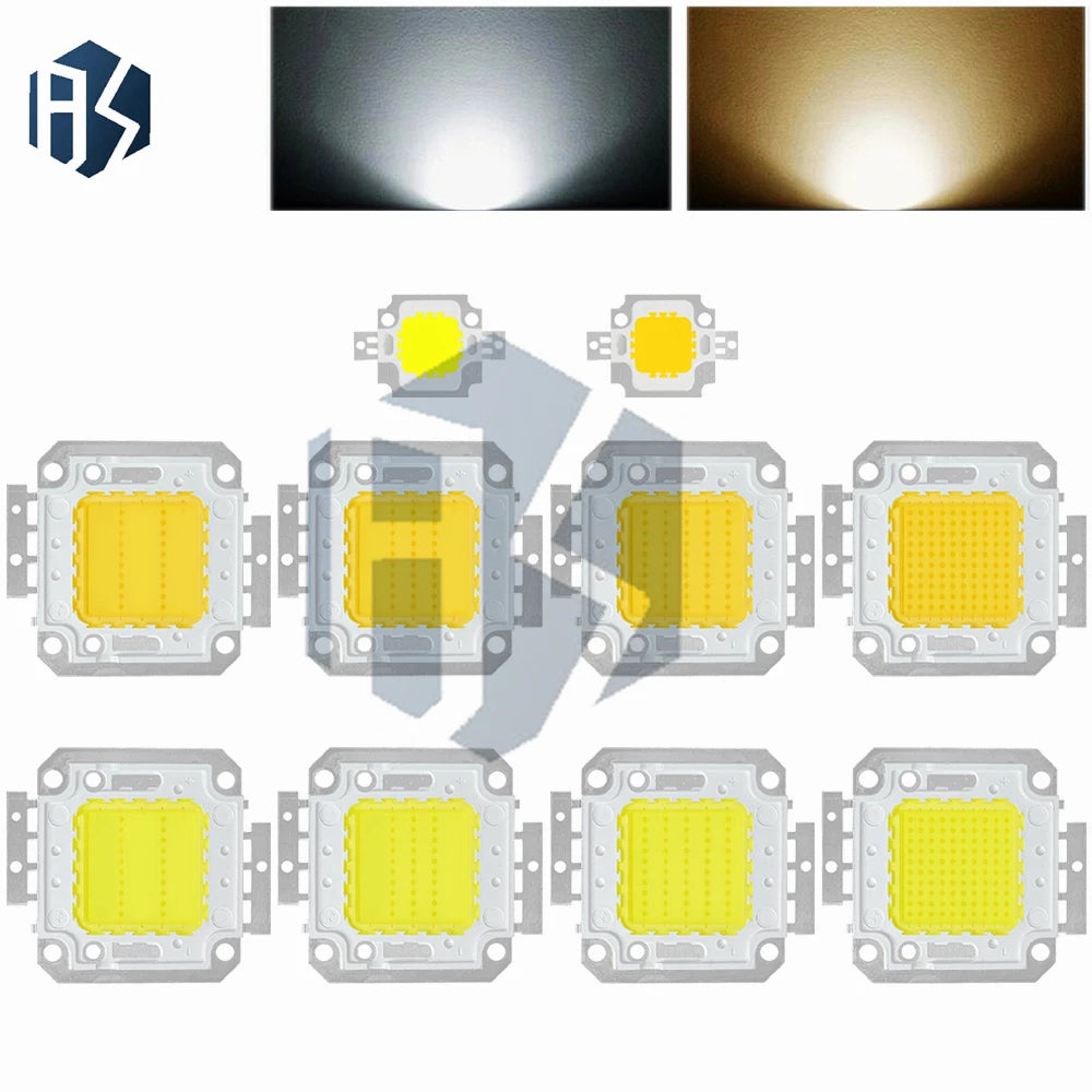 DC 12V/36V High-Power COB LED Chip (10W-100W): 3000K-6500K Adjustable for DIY Floodlight Projects Zpaxo